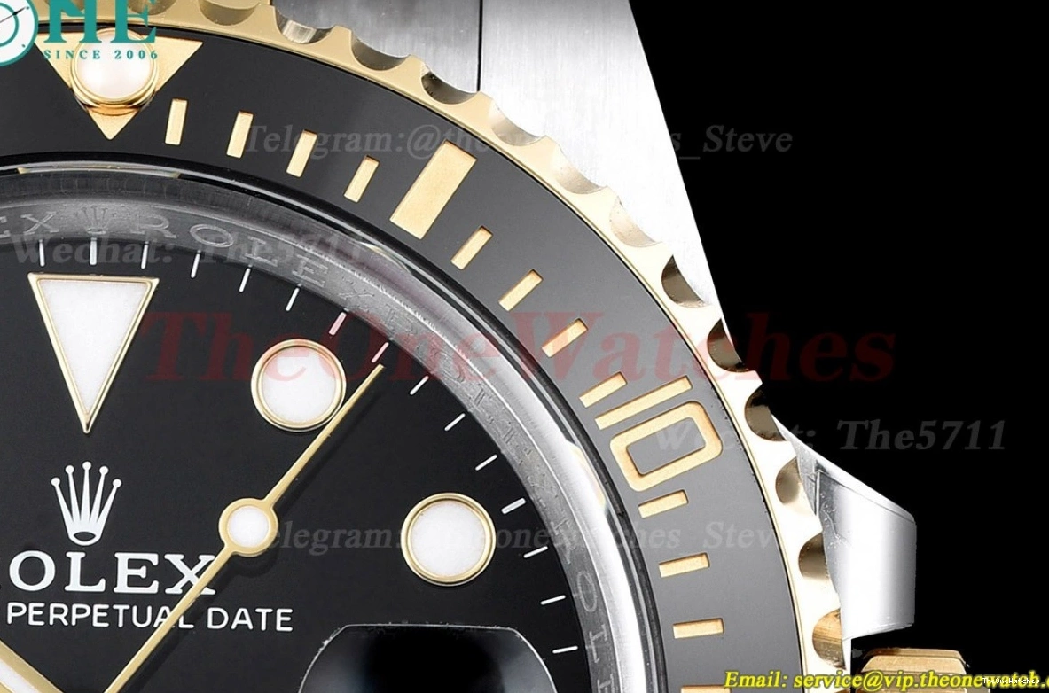116613LN VS3135 Black Submariner 904L YG Dial SS CLEAN 0326